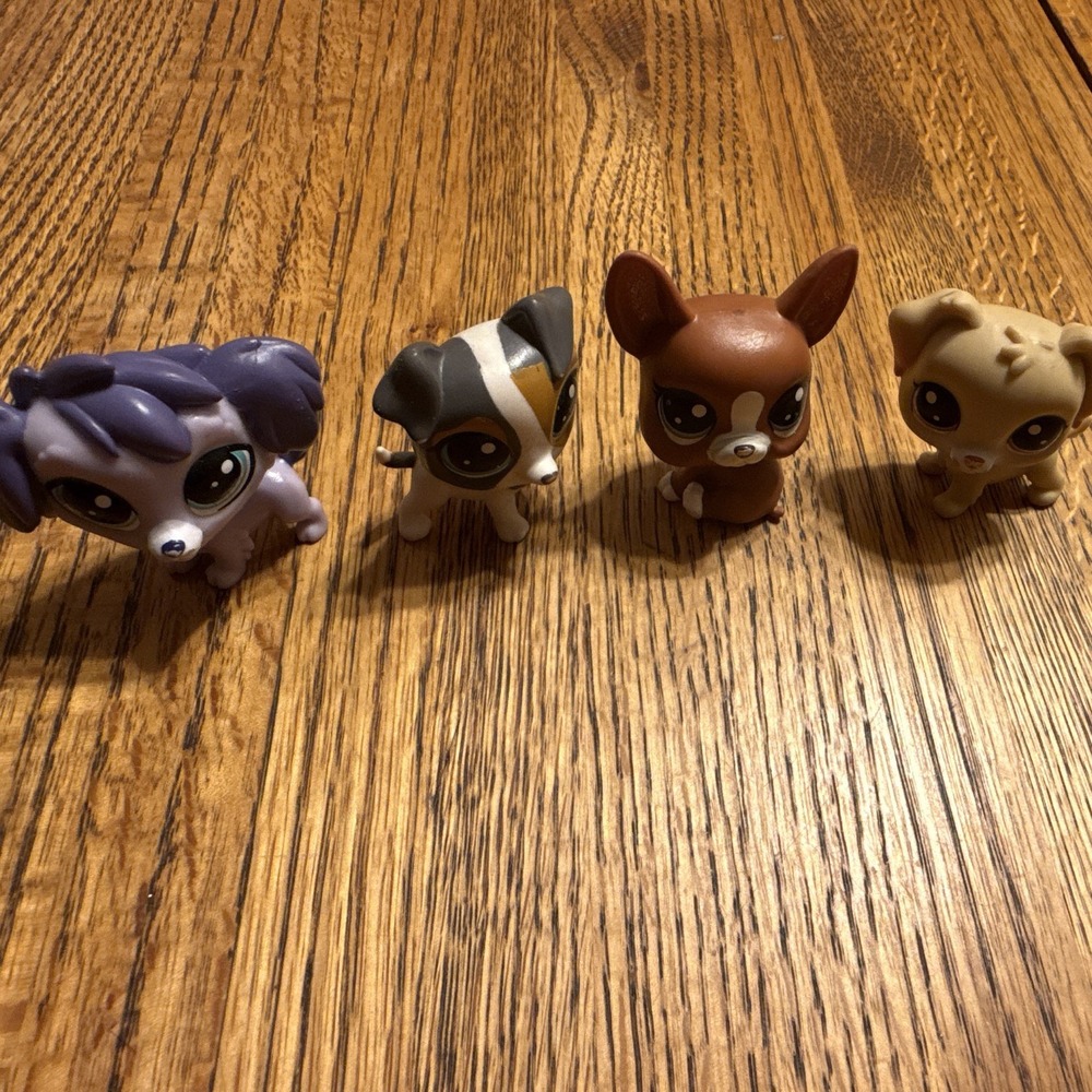 Littlest Pet Shop LPS Dog Figures Lot of 4 Littlest Pet Shop Ages 4-7